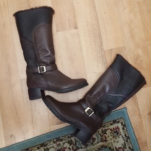 Blondo Fabrizia waterproof leather boots brown 8.5